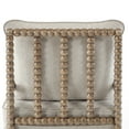thumbnail image 6 of Duhome Elegant Lifestyle Dining Chair Contemporary Linen Solid Print 100% Solid Rubberwood Construction Armchair, Brown/Beige, 6 of 9