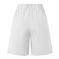 thumbnail image 5 of GUACER Wide Leg Shorts for Women Casual Elastic Waist Drawstring Side Button Fashion Bermuda Shorts, 5 of 8