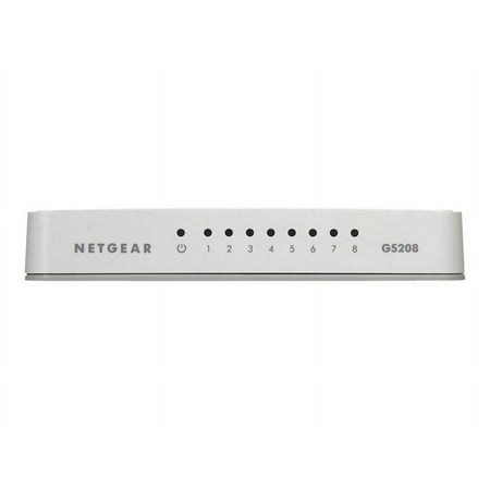 NETGEAR - 8-Port 10/100/1000 Mbps Gigabit Unmanaged Switch - White