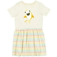 thumbnail image 3 of Inktastic Cute Shark, Little Shark, Yellow Shark, Sea Animal Girls Toddler Dress, 3 of 5