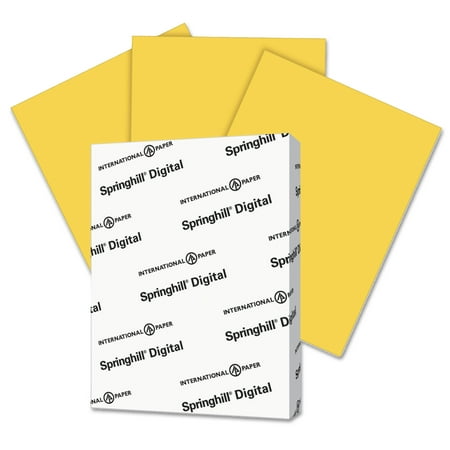 30% Recycled Vellum Finish Springhill Digital Vellum Bristol Color Cover, 67 lb, 8 1/2 x 11, Goldenrod, 250 Sheets/Pk -SGH086008 ()