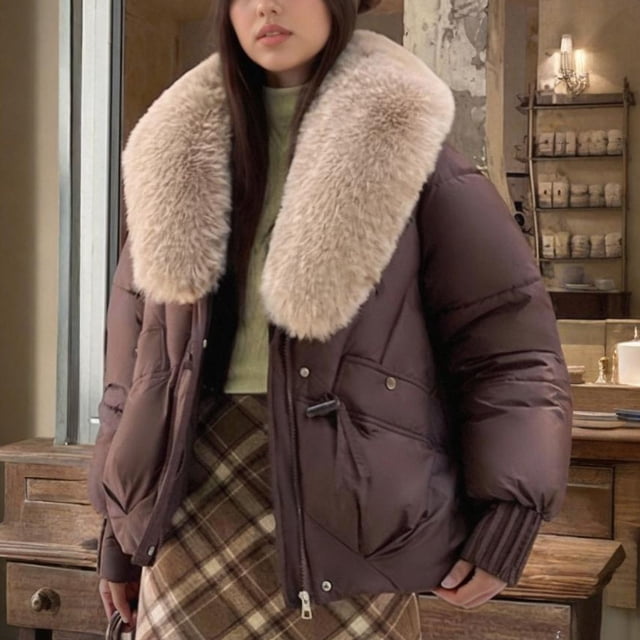 EGNMCR Parkas à Manches Longues Veste à Capuche Décontractée Colorée pour Femmes Veste en Coton