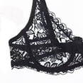 thumbnail image 4 of Risckoth Women's Floral Lace Bra, Solid Bow Decor Adjustable Thin Straps Comfort Daily Lingerie, 4 of 5