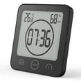 thumbnail image 1 of Reloj de pared electrónico para baño Reloj de pared con cuenta atrás para temperatura y humedad, 1 of 5