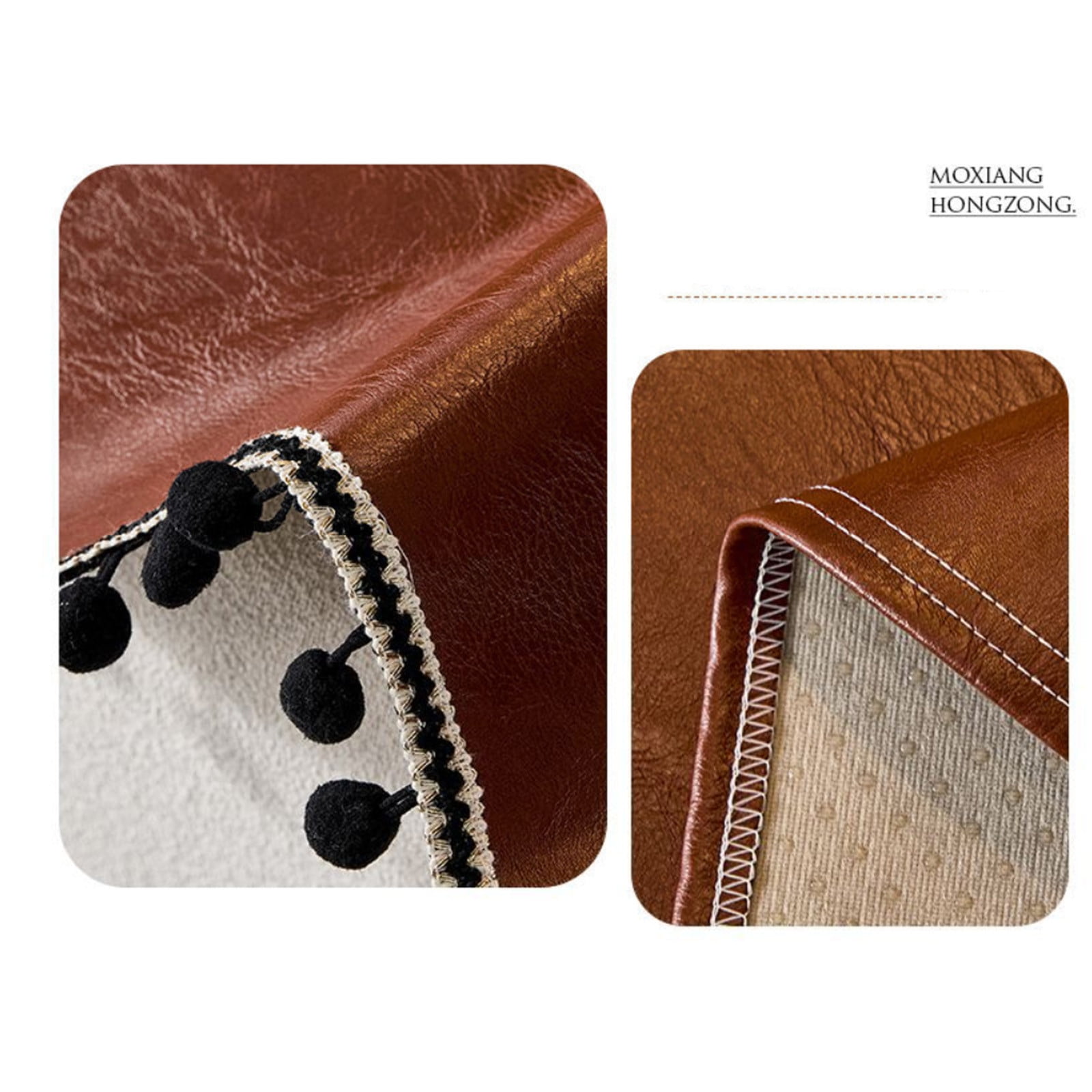 Vintage Leather Look Sofa Cover Water Resistant Non-Slip Sectional Couch Cover Sofa Slipcover for Dogs, Children, Pets Furniture Protector 27.5x35in