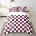 thumbnail image 2 of Erosebridal Plaid Square Bed in a Bag Full size,Geometric Buffalo Bed Set,Checkered Decor,7pcs, 2 of 5