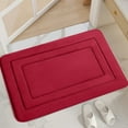 thumbnail image 4 of Anhility Memory Foam Bath Rugs, Soft Absorbent Bathroom Mats, Machine Washable Bathmat, Carpet Rug Room Decor for Shower Floor, 16x24in, Red, 4 of 6