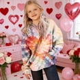 thumbnail image 4 of Cowsor Boys Girls Valentine s Day Printed Crewneck Sweatshirt with Pocket Casual Athletic Long Sleeve Top for 3-15 Years Old Fall Winter, 4 of 6