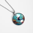 thumbnail image 4 of Platypus Glass Circular Pendant Necklace - Women's Fashion Necklace, 4 of 5