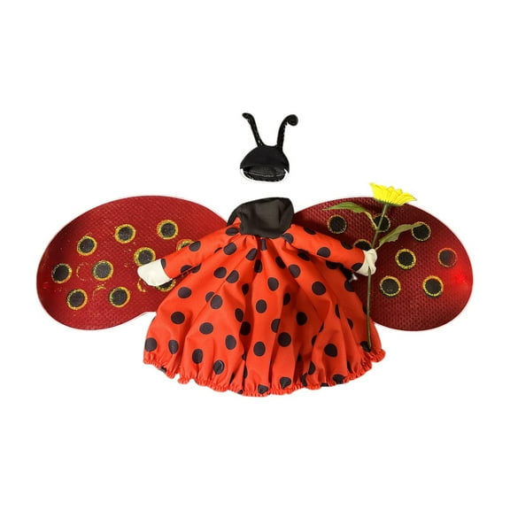 Aespoir Ladybug Goose Outfit Lawn Porch Goose Clothes with Wings Spring Ladybug Outdoor Patio Yard Lawn Art Decoration