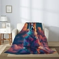 thumbnail image 2 of Sikiie Starry Sky White Cloud Puppy Cozy Flannel Fleece Throw Blanket: Lightweight & Thick for All Seasons - Perfect for Women, Men, & Kids"50"x40", 2 of 6