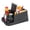 Black, variant on Big Plastic Console for Cars, Trucks, Minivans, SUVs with 2 Adjustable Drink Cup Holders Phone Book Holder, Back Bench and Front Seat or Floor Middle Console Universal Vehicle Organizer Black