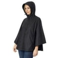 thumbnail image 2 of 32 Degrees Women's Rain Jacket Hooded Poncho, Black L/XL, 2 of 2