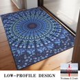 thumbnail image 3 of Bohemian Retro Floral Non-Slip Entryway Door Mat,Boho Indoor Decor Durable Low Plush Door Mat,Washable Welcome Rug for Patio Hallway Home Decor 20x32 Inches, 3 of 7