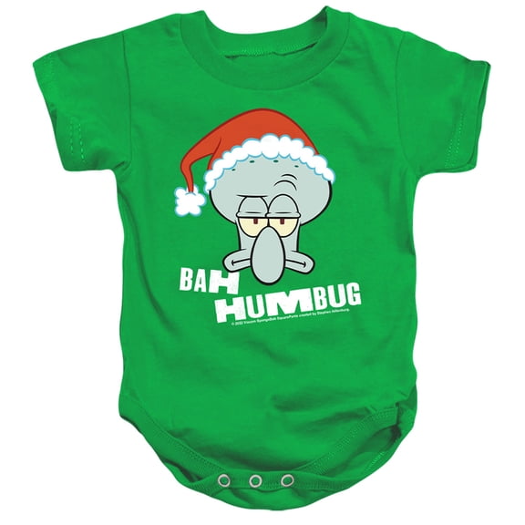 Spongebob Squarepants Christmas Bah Humbug Squidward Unisex Infant Snap Suit for Baby