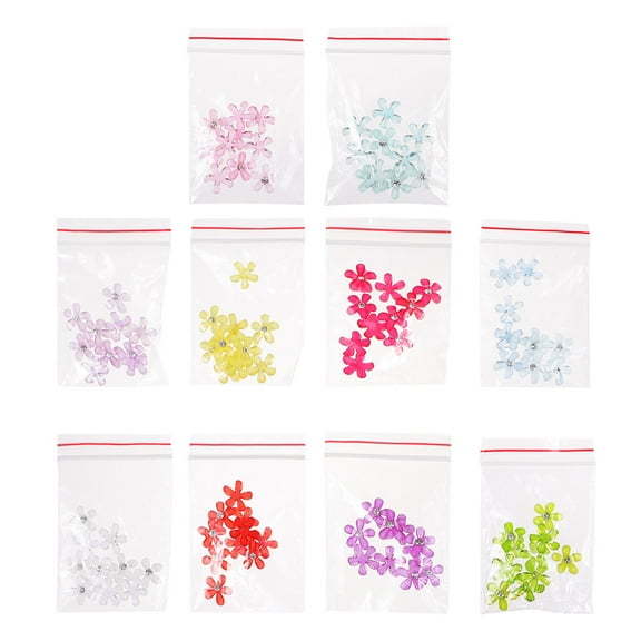 Luxshiny Resin Flower Accessories 100Pcs Assorted Color for Friends and Family present Making
