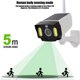 thumbnail image 4 of Xihbxyly Dia Del Primer Ministro Cámara de Vigilante Falsa de Simulación Luces Solares Luces Solares Control de Luz Interior Luces Exteriores Giratorias Luces de Jardín Reflectores, 4 of 7