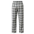 thumbnail image 7 of Zenithor Men's Pajama Pants Soft Comfortable Plaid Sleeping Bottoms Drawstring Elastic Waist Loungewear Winter Warmth S-XL Gray, 7 of 7