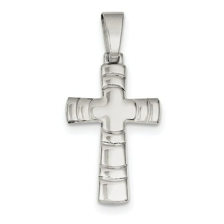 Sterling Silver Polished Cross Pendant