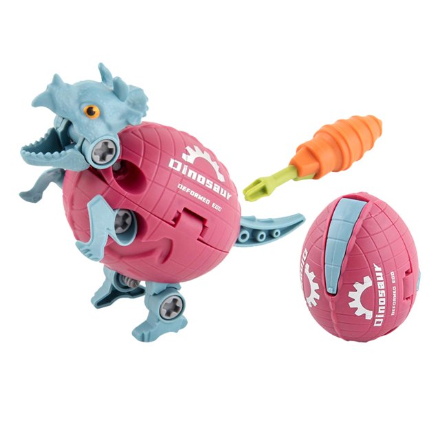 Desmontaje de plástico Juguetes de dinosaurio Ensamblaje de huevos de dinosaurio Desmontar Juego de regalo Se balanceó de manera flexible Juguetes de Triceratops Sunnimix Juguetes de huevo de dinosaurio