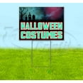 thumbnail image 1 of Halloween Costumes V6 Bold Teal (18" x 24") Yard Sign, Includes Metal Step Stake, 1 of 6