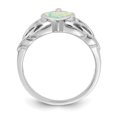 thumbnail image 5 of Auriga Fine Jewelry 925 Sterling Silver Rhod-plated Lab Created Opal Celtic Knot Crown Ring for Women Size- 6, 5 of 6