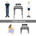 thumbnail image 6 of REDCAMP Portable Grill Table for Outside, Aluminum Square Folding Grill Stand Table for Outdoor Camping Picnic BBQ, 24"x24" Adjustable Height, Black, 6 of 9