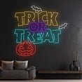 thumbnail image 3 of Handmadetneonsign Custom Trick Or Treat Neon Sign, Halloween LED Light, Halloween Pumpkin LED Sign, 3 of 5