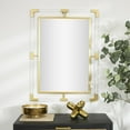 thumbnail image 3 of DecMode 28" x 38" Gold Double Framed Wall Mirror with Acrylic Frame, 3 of 12