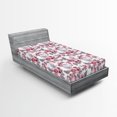 thumbnail image 2 of Ambesonne Floral Fitted Sheet, Flower Sketch Romantic Hues, Twin XL Size, Dimgray Dried Rose, 2 of 5