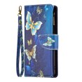 thumbnail image 6 of Feishell Galaxy A13 4G Case Zipper Purse Embossed Pattern Premium Leather Wallet Cover Flip Stand Card Slots Holder Magnetic with Wrist Strap Case for Samsung Galaxy A13 4G , Gold Butterfly, 6 of 6