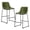 Green, variant on Gianna Counter Height Bar Stools Set of 2, Modern Faux Leather High Barstools with Back and Metal Leg, Bar Chairs for Kitchen Island, Black