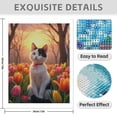 thumbnail image 3 of Diamond Art Kit for Adults, Cat In Tulip Garden At Sunset Diamond Painting for Adults Beginners, DIY Diamond Art Painting Kits, 5D Diamond Painting Crafts for Home Decor 12x16 Frameless, 3 of 7