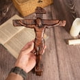 thumbnail image 5 of Jesus Crucifixion Handmade Holy Cross for Wall Home Church Decoration Catholic Prayer Cross, 5 of 5
