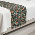thumbnail image 2 of Spring Bed Runner, Vintage Floret Pattern with Flowers Blossom on Dark Backdrop, Decorative Accent Bedding Scarf for Hotels Homes and Guestrooms, Twin, Charcoal Grey Multicolor, by Ambesonne, 2 of 2