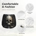 thumbnail image 4 of Balery Gold Pattern Skull Pantalones cortos deportivos para mujer con forro y dos bolsillos, elásticos, para entrenamiento, gimnasio, yoga-X-Large, 4 of 7