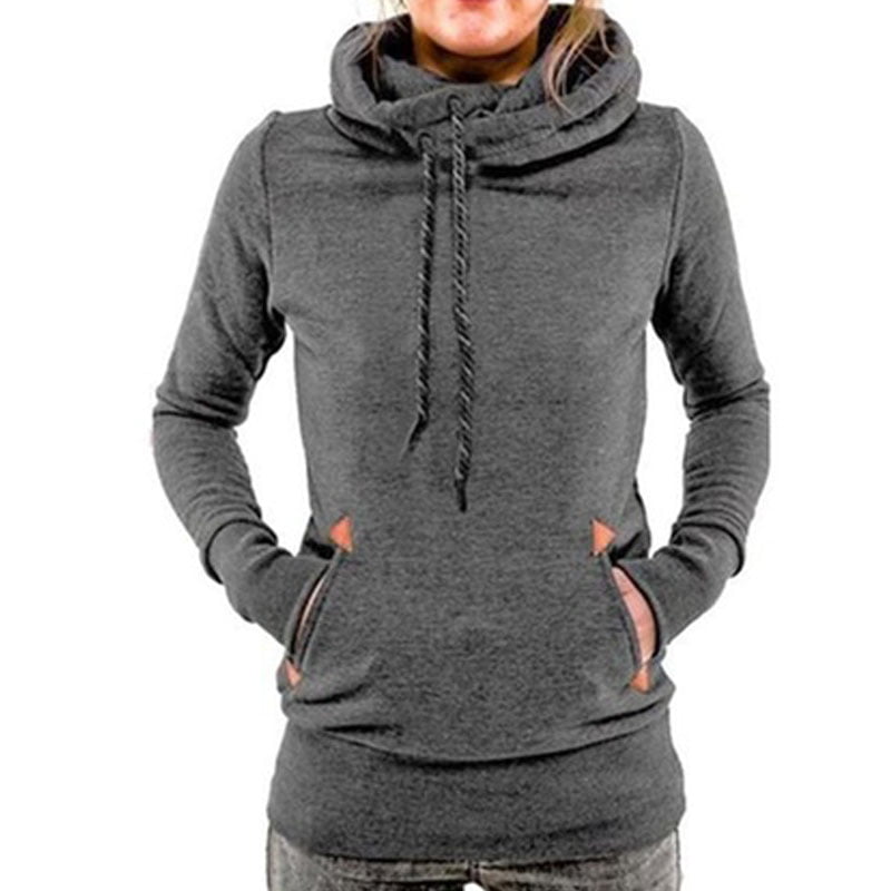 women's funnel neck hoodie