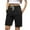 Black, variant on HomeGardon Women's Bermuda Shorts Long Casual Cotton Loose with Pockets Knee Length for Yoga Casual Walking Exercise Shorts Women's Athletic Shorts Drawstring Jogger Sweat Shorts
