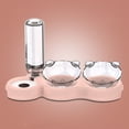 thumbnail image 2 of Pet Water And Food Bowl Set Double Pet Bowls Pet Bowl Plastic Cute Automatic Water Refill Cervical Spine Protection Pet Food Feeding Bowl For Dogs Cats Pink, 2 of 5