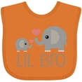 thumbnail image 3 of Inktastic Lil Bro Matching Elephant Boys Baby Bib, 3 of 4