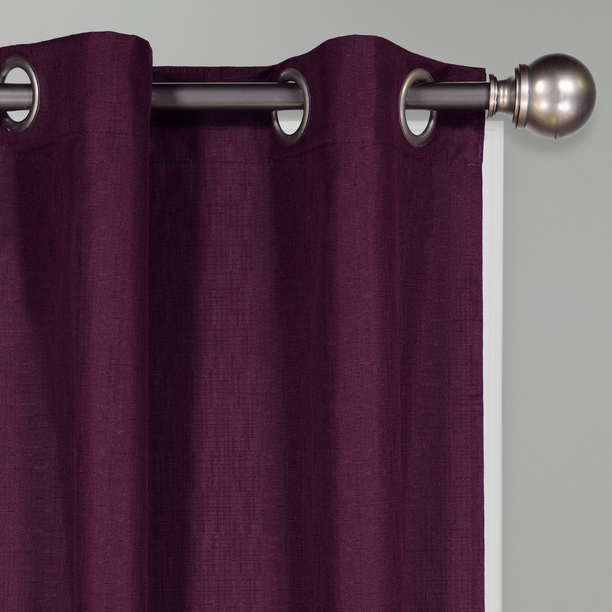Eclipse Dayton Solid Purple Blackout Grommet Single Curtain Panel, 42" x 84"