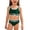Dark Green, variant on Krdevn Girls Two Piece Swimsuit, Sporty Bikini Set with White Trim, Adjustable Straps & Removable Cups Beach Pool Swimwear for Kids,13-14 Years
