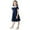Navy, variant on Classic Summer Girls School Style Dress Color Contrast Short Sleeve Outfit for Children Ages 4 to 13 Years Old Girls Summer Dress Cassual Formal Dresses Cute Sun Dresses