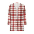 thumbnail image 4 of Fall/Winter Saving! HVOBTTY Toddlers Open Front Mid Length Cardigan, Girl's Fall and Winter Coats, Girls Casual Comfortable Print Long Sleeve Lightweight Pockets Cardigan Jacket Red, 7-8 Years, 4 of 4