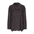 thumbnail image 6 of DAFPZW Women's Long Sleeve Shirts Swing Cowl Neck Peplum Tunic Tops Solid Color Comfy Soft Loose Fit Pullover Sweatshirt, 6 of 7