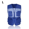 thumbnail image 2 of Neries Chaqueta de pesca de verano con bolsillos delanteros Tamaño múltiple CHEIST CHAIST CHAISTWEAT OUTERWAR VESTIDOS ACCESORIOS AZUL / L sidaley OD003201-09, 2 of 7