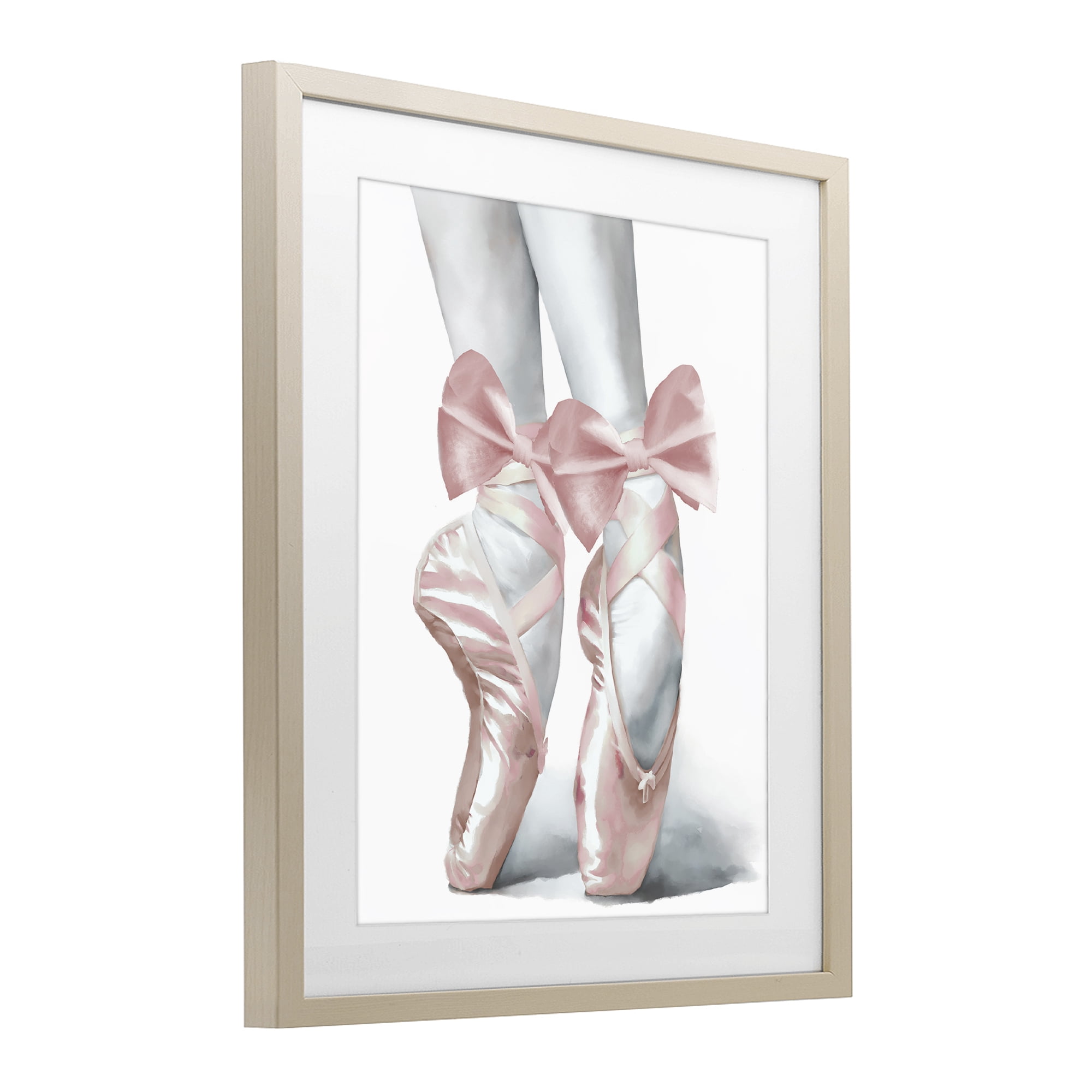Stupell Industries Ballet Pointe Shoes Birch Framed Print Under Glass, design by Elizabeth Medley