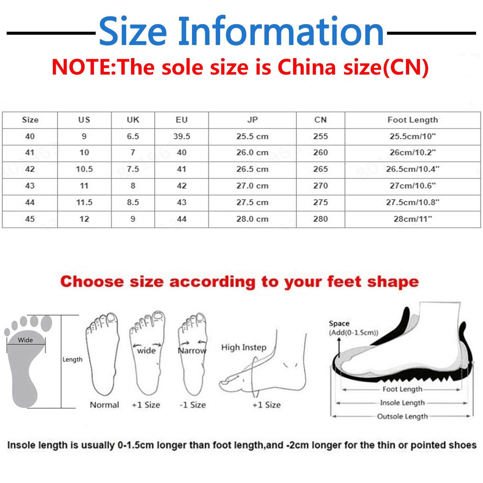 8.5 shoe sales size in inches