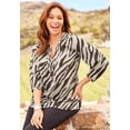 thumbnail image 2 of Catherines Women's Plus Size Petite Muse Pintuck Tunic, 2 of 4
