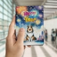 thumbnail image 4 of Happy New Year with Collie Fireworks Holiday Xmas Winter 2025 Travel Passport Wallet Collie Dog Lover Gifts Idea PU Leather Passport Holder Cover - 00025, 4 of 5